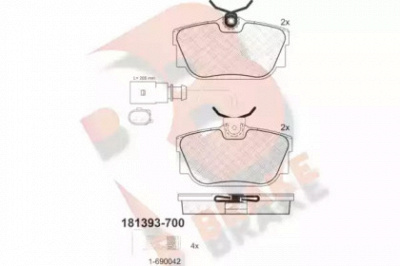 R BRAKE rb1393700 -  Комплект тормозных колодок, дисковый тормоз